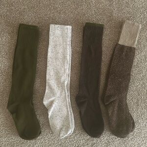 Bundle of 4 Cozy Boot Socks – Neutral Fall/Winter Colors + Bonus FREE 5th Pair